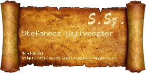 Stefanecz Szilveszter névjegykártya